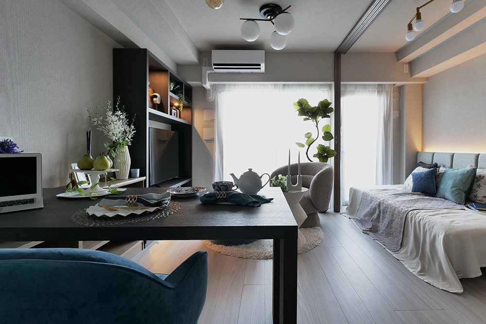 洗練された世界観が魅力的な1LDK、単身世帯向けの新築分譲マンション