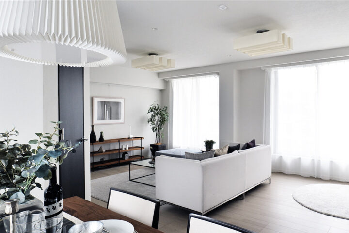 約19畳のリビングダイニング