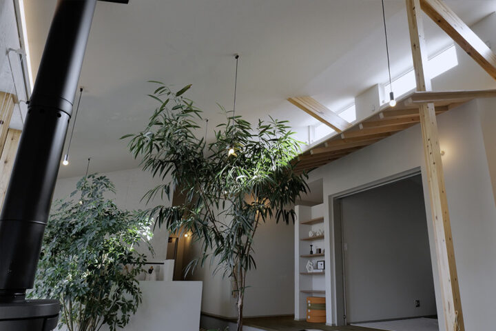 独自工法により実現ができる高い天井