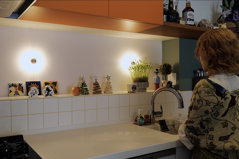 オレンジの目地が目を惹くタイルパークの組絵セレクト